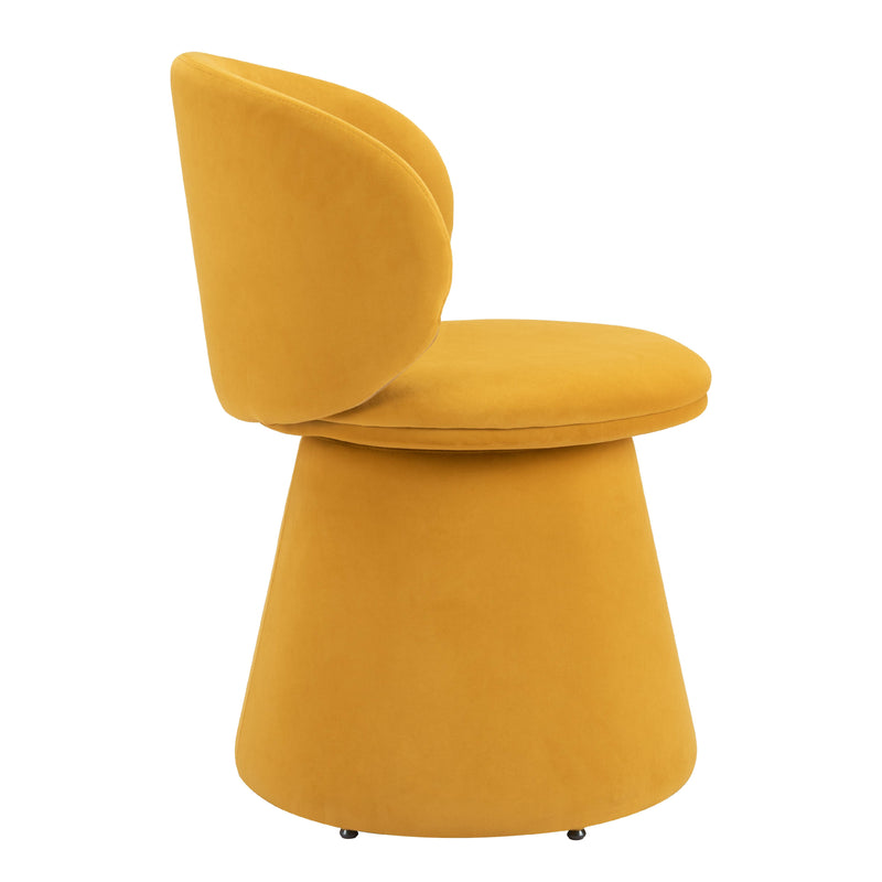 Zuo Oblic 110203 Swivel Dining Chair - Orange IMAGE 2