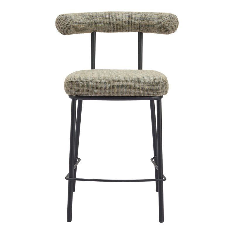 Zuo Kede 110099 Counter Stool - Green Tweed IMAGE 3