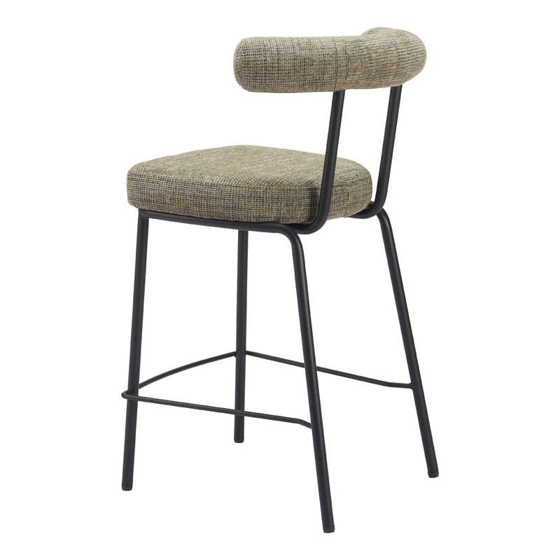 Zuo Kede 110099 Counter Stool - Green Tweed IMAGE 5