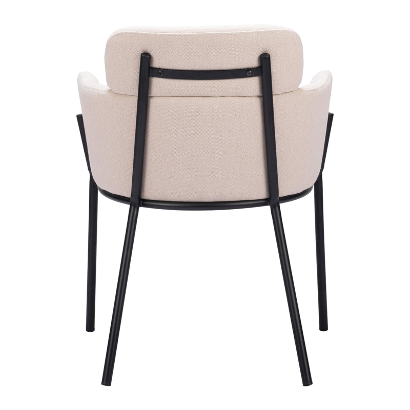 Zuo Bremor 110172 Dining Chair - Beige IMAGE 4