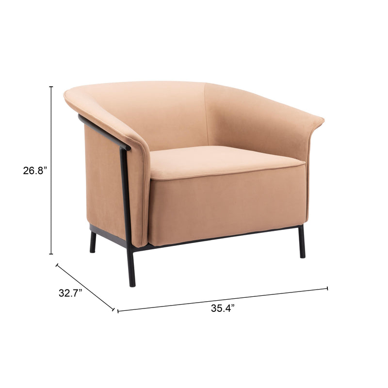Zuo Burry 110117 Accent Chair - Tan IMAGE 9
