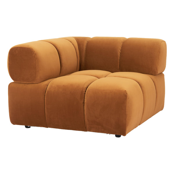 Zuo Rist 110282 Corner Chair - Brown IMAGE 1