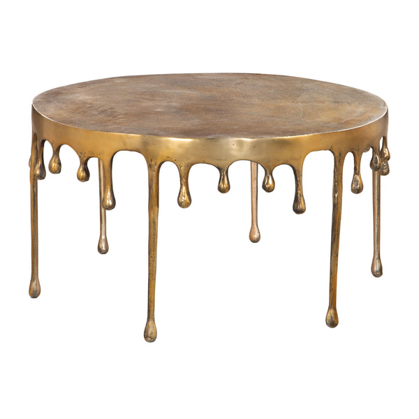 Zuo Drip 110150 Coffee Table - Antique Brass IMAGE 1