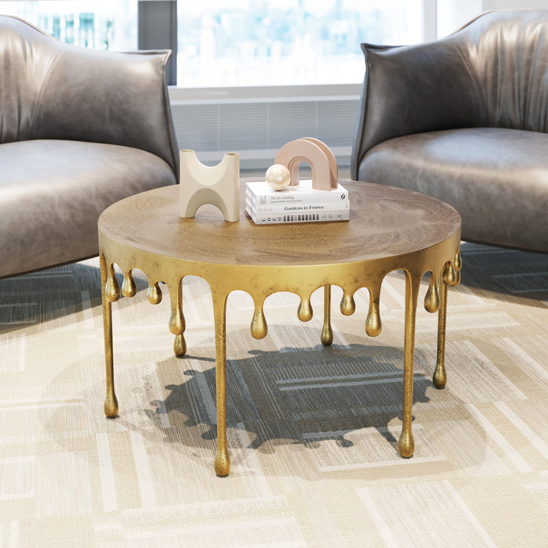Zuo Drip 110150 Coffee Table - Antique Brass IMAGE 7
