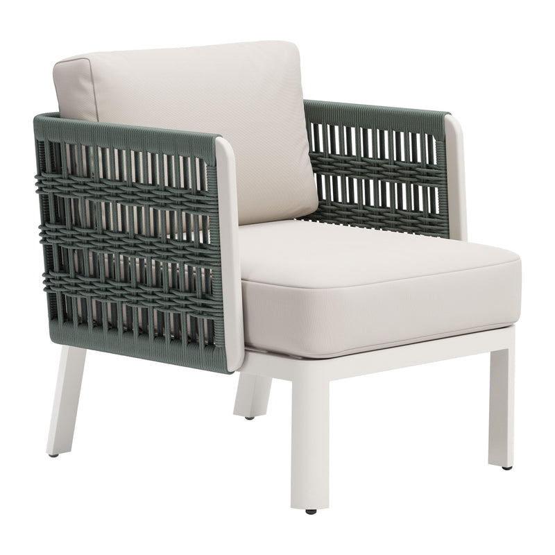 Zuo Bridgehampton 704044 Armchair - White IMAGE 1