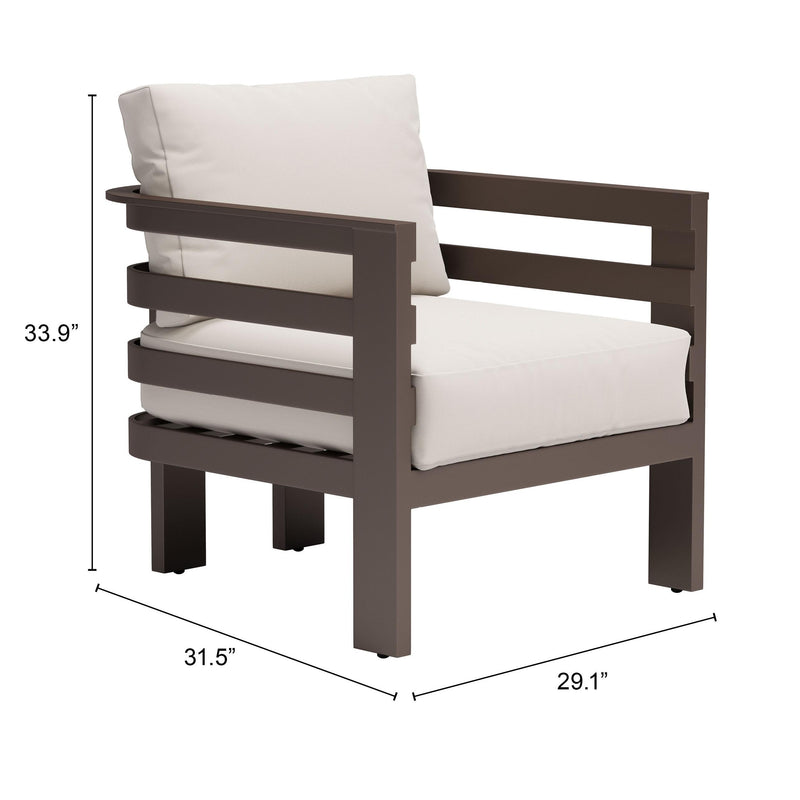 Zuo Bal Harbor 704040 Armchair - White IMAGE 12
