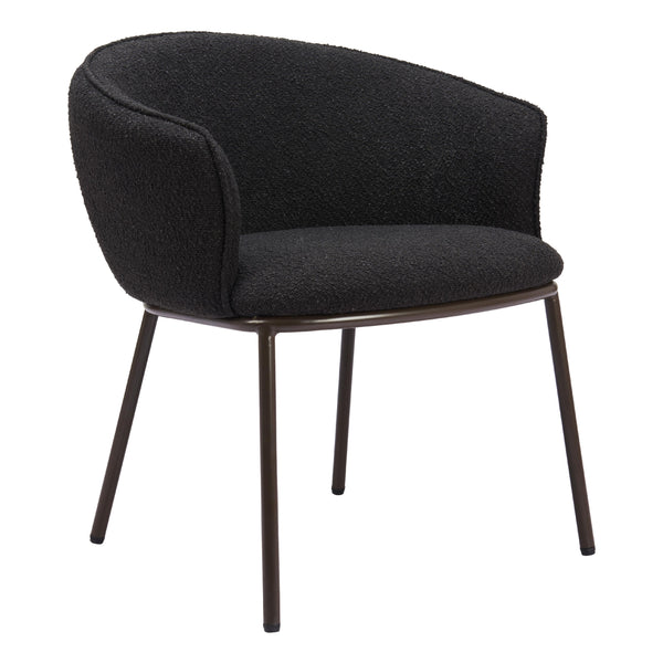Zuo Essen 110102 Dining Chair - Black & Bronze IMAGE 1