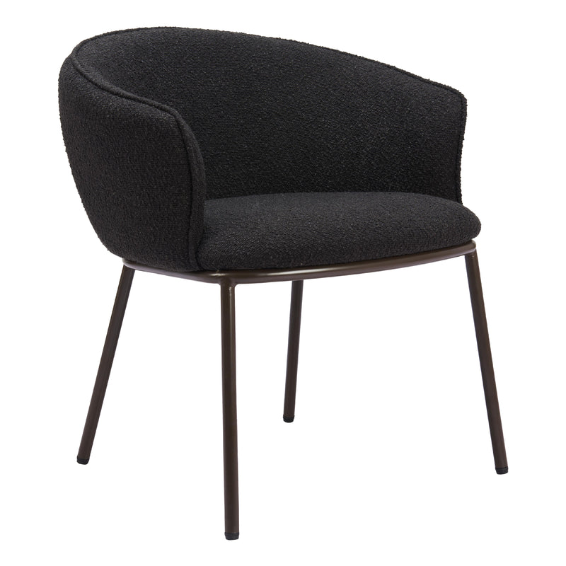 Zuo Essen 110102 Dining Chair - Black & Bronze IMAGE 1