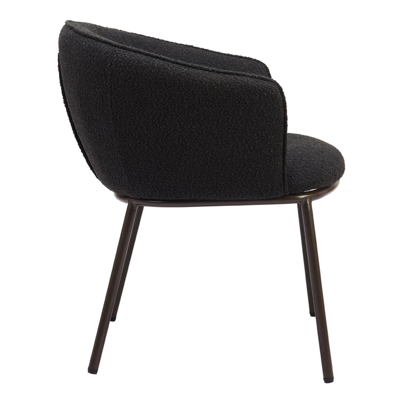 Zuo Essen 110102 Dining Chair - Black & Bronze IMAGE 2