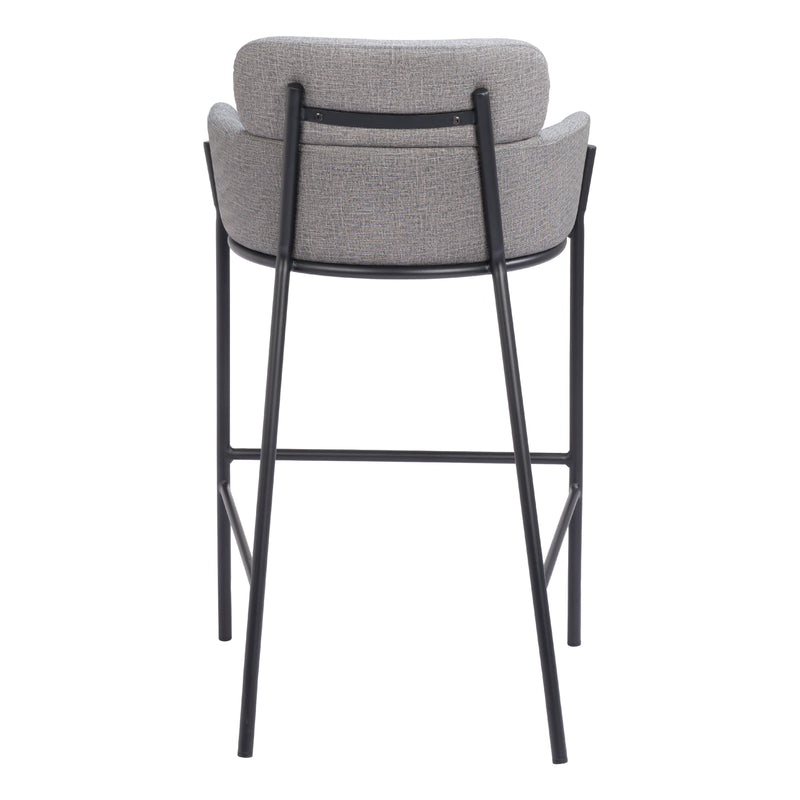 Zuo Bremor 110173 Barstool - Slate Grey IMAGE 4