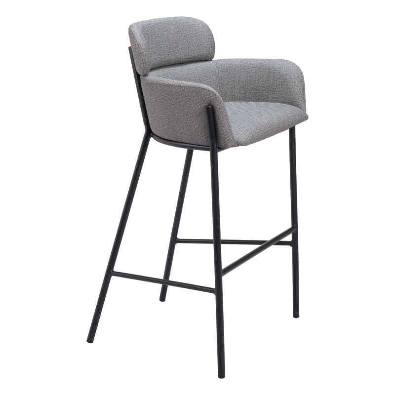 Zuo Bremor 110173 Barstool - Slate Grey IMAGE 6