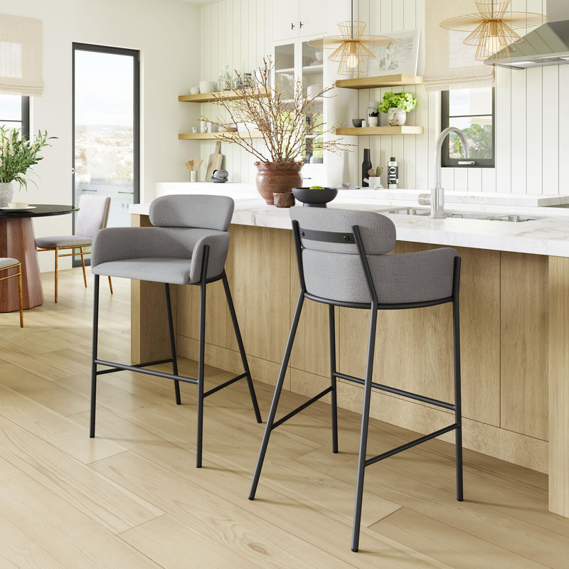 Zuo Bremor 110173 Barstool - Slate Grey IMAGE 8