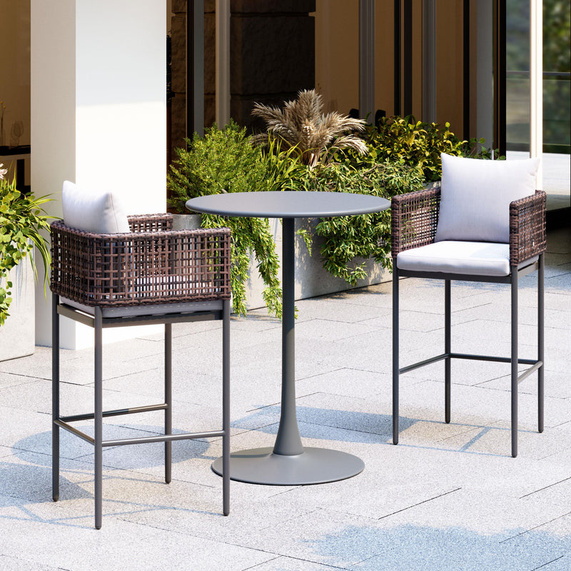 Zuo Soleil 704034 Bar Table - Grey IMAGE 6