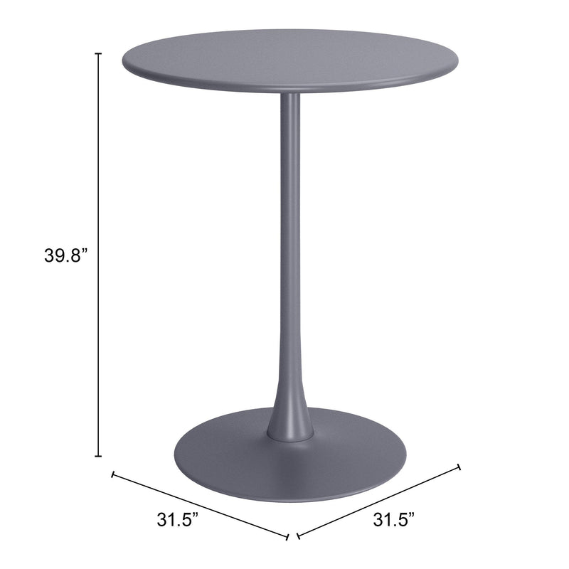 Zuo Soleil 704034 Bar Table - Grey IMAGE 9