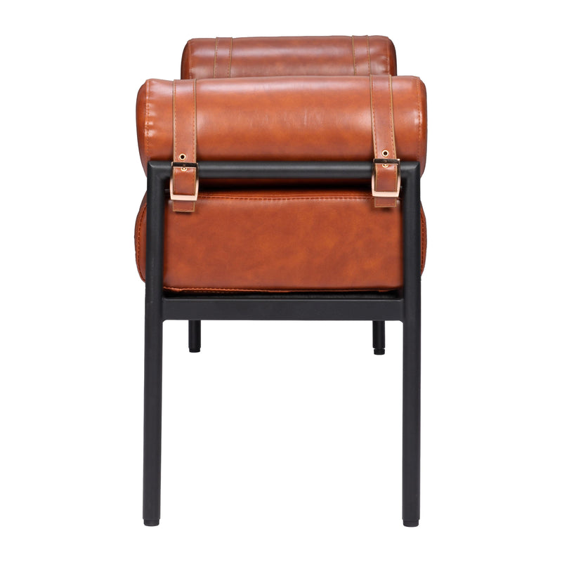 Zuo Barrow 110179 Bench - Brown IMAGE 2