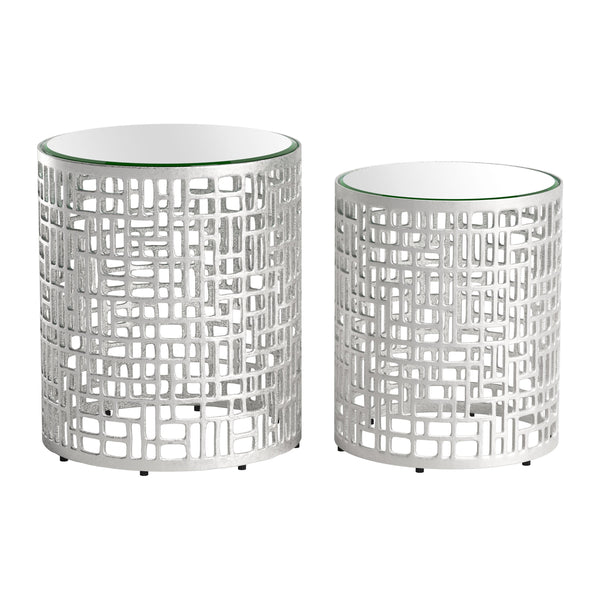 Zuo Reden 110153 Side Table Set - Silver IMAGE 1