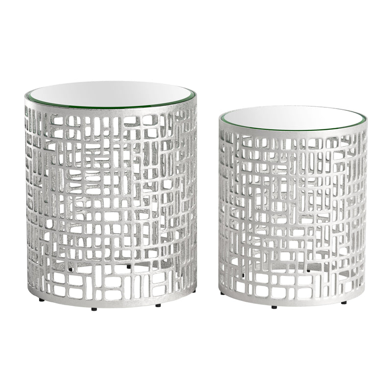 Zuo Reden 110153 Side Table Set - Silver IMAGE 1