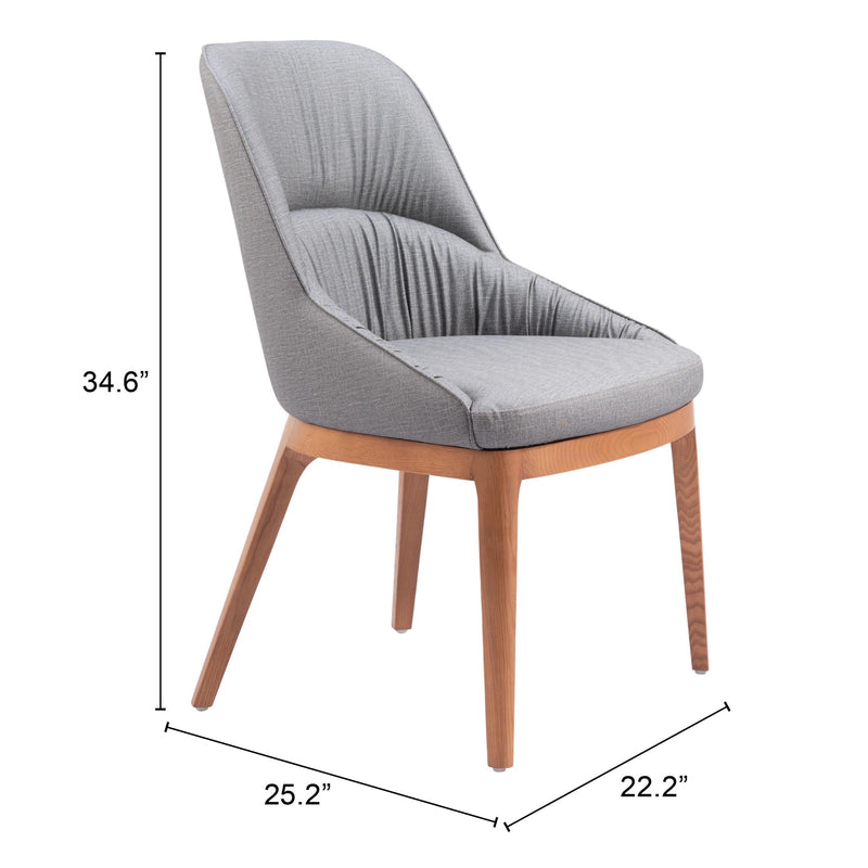 Zuo Ayr 110126 Dining Chair - Slate Grey IMAGE 8