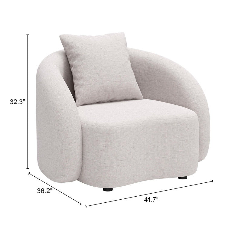 Zuo Sunny Isles 704017 Accent Chair - Beige IMAGE 11