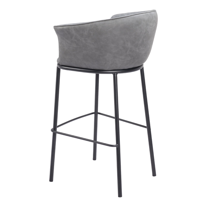Zuo Garston 110177 Barstool - Grey IMAGE 5