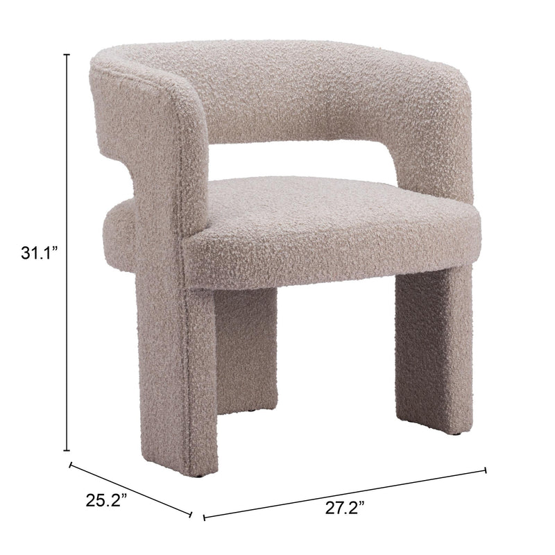 Zuo Java 109989 Accent Chair - Sandy Beige IMAGE 10