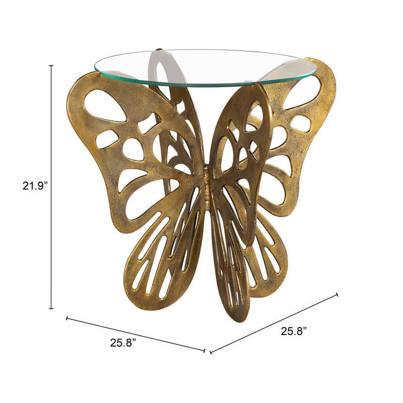 Zuo Motyl 110152 Accent Table - Gold IMAGE 7