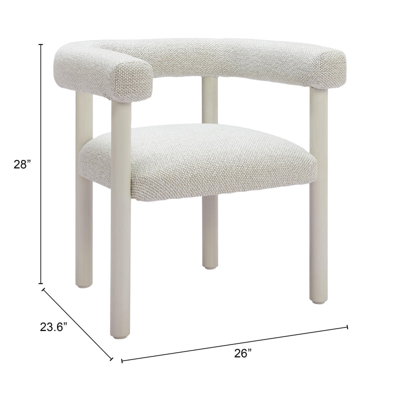 Zuo Sunbath 704048 Dining Chair - White IMAGE 11