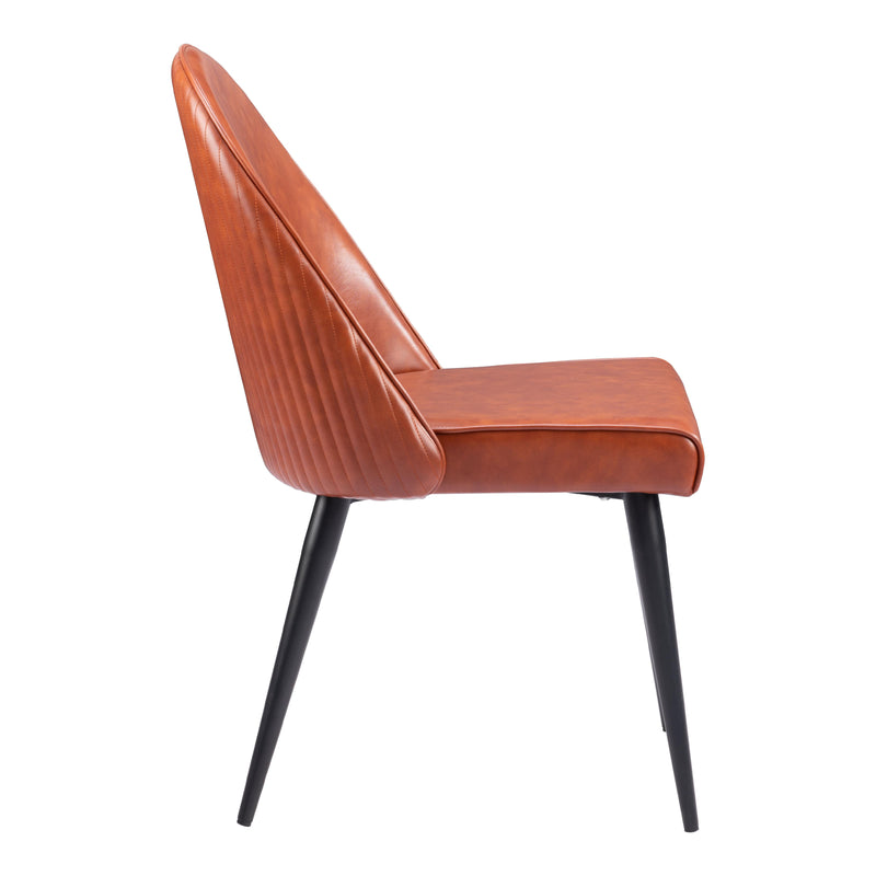 Zuo Silloth 110119 Armless Dining Chair - Brown IMAGE 2