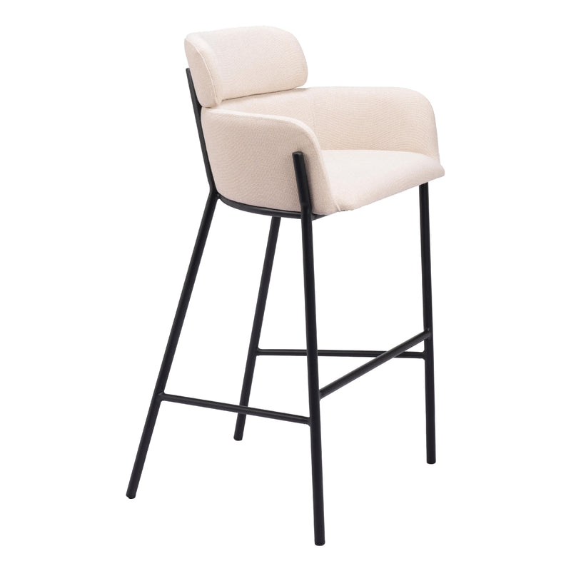 Zuo Bremor 110174 Barstool - Beige IMAGE 6