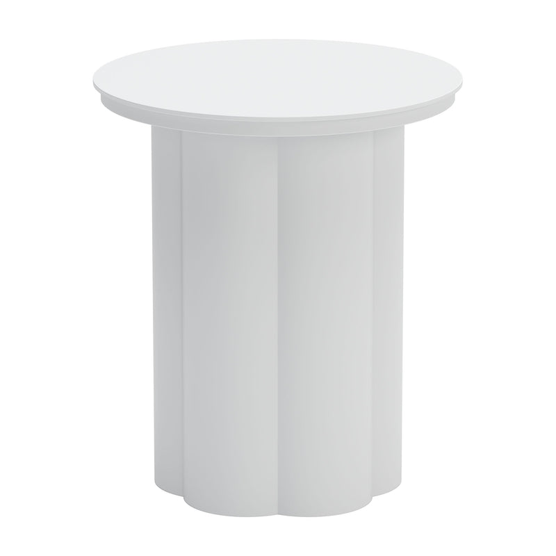 Zuo Kogur 704021 Side Table - White IMAGE 1
