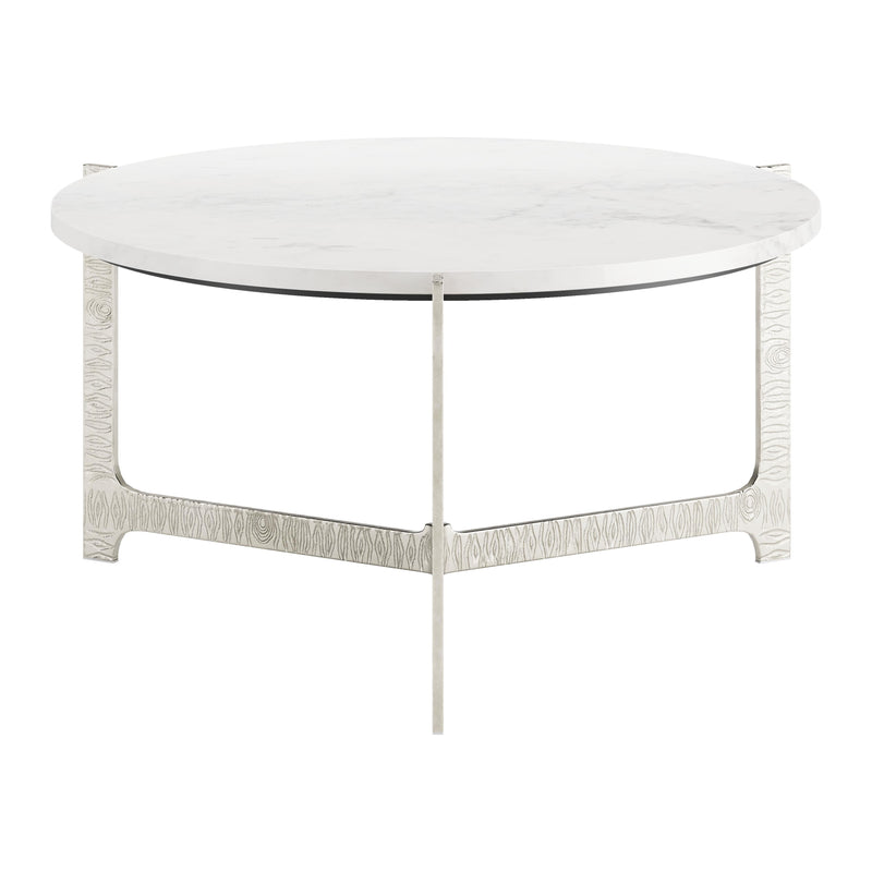 Zuo Barmas 110255 Coffee Table - White & Silver IMAGE 2