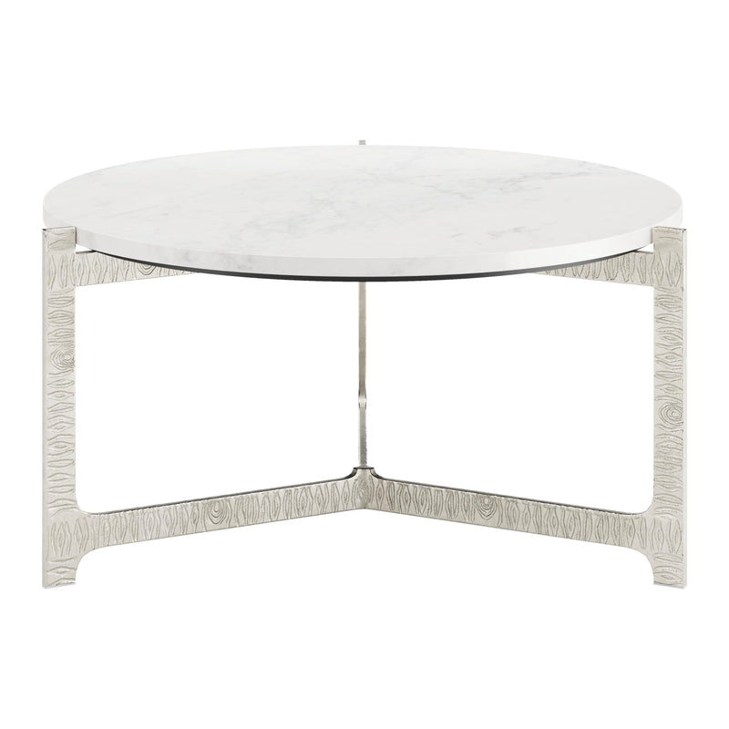 Zuo Barmas 110255 Coffee Table - White & Silver IMAGE 3