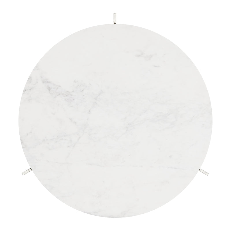 Zuo Barmas 110255 Coffee Table - White & Silver IMAGE 4