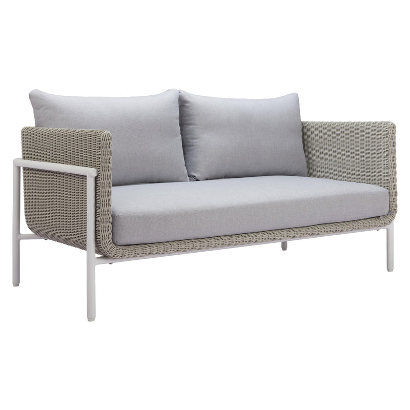 Zuo Frais 704016 Loveseat - Grey IMAGE 1
