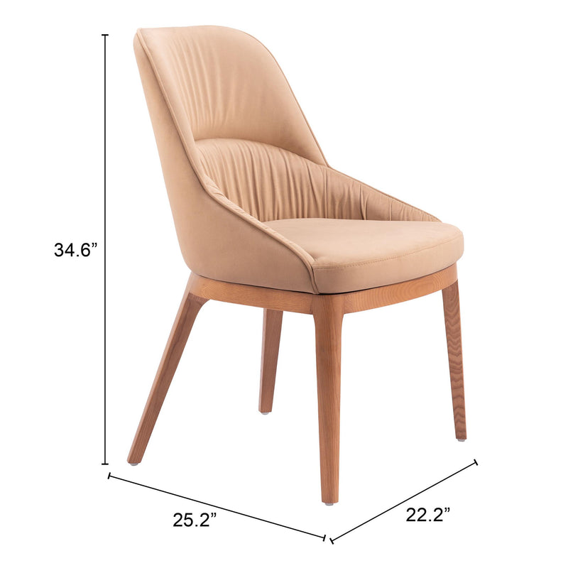 Zuo Ayr 110127 Dining Chair - Tan IMAGE 8