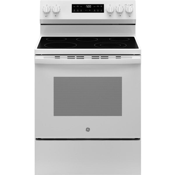 GE 30-inch Freestanding Electric Range GRF500PVWW IMAGE 1