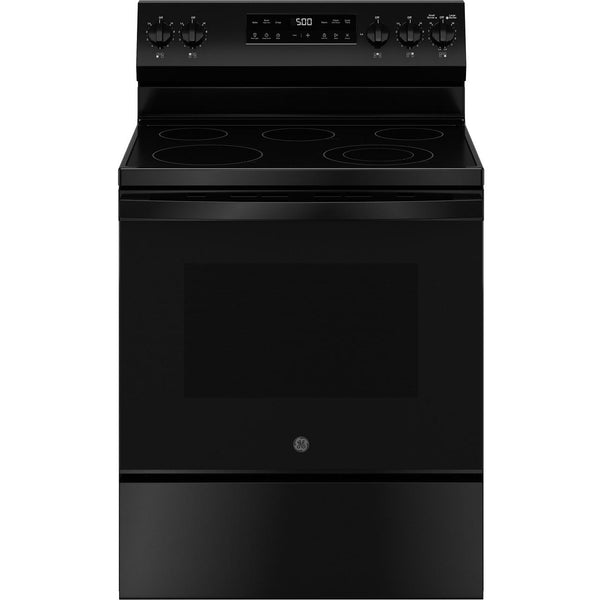 GE 30-inch Freestanding Electric Range GRF500PVBB IMAGE 1