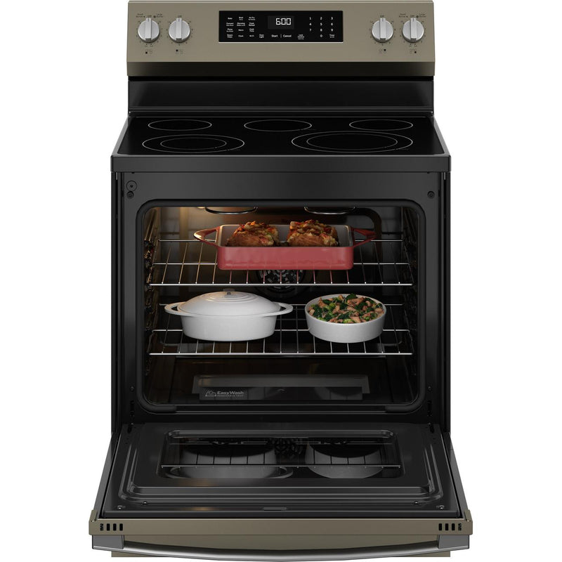 GE 30-inch Freestanding Electric Range with Convection Technology GRF600AVES IMAGE 2