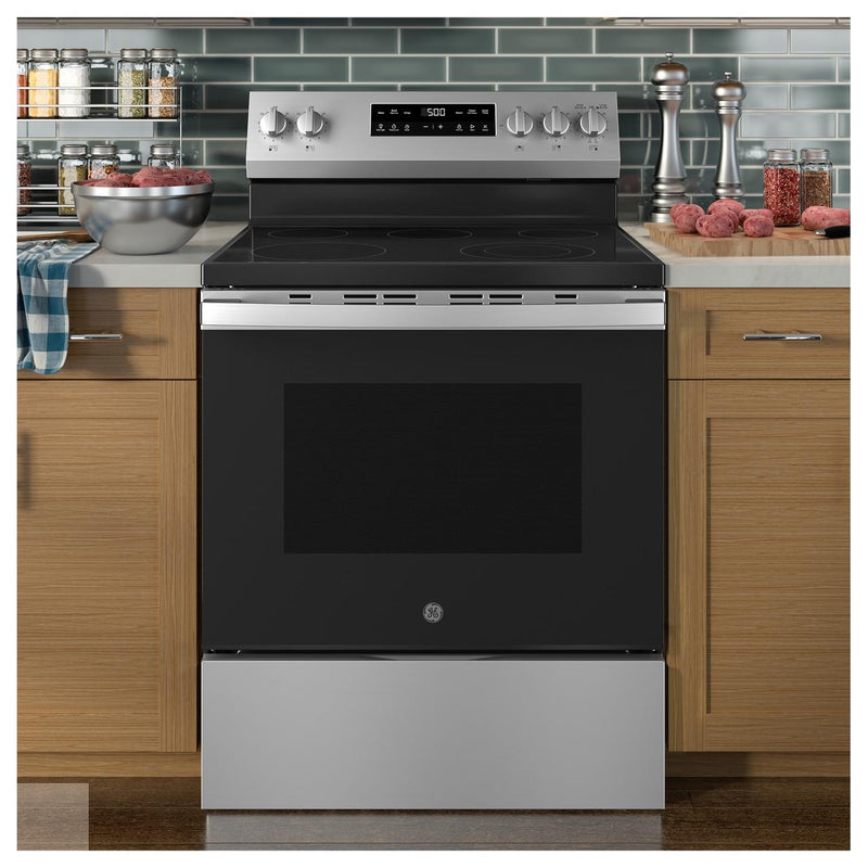 GE 30-inch Freestanding Electric Range GRF500PVSS IMAGE 4