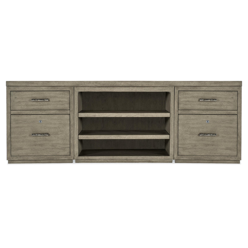Hooker Furniture 6150-10918-85 Linville Falls 84" Credenza with Two Files and Open Desk Cabinet IMAGE 3