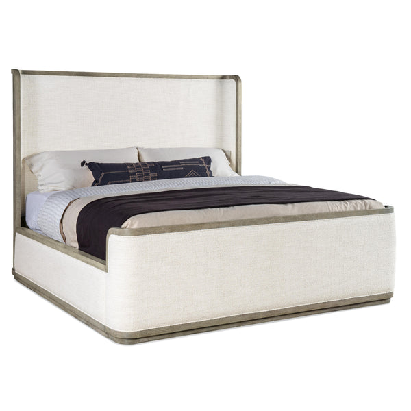 Hooker Furniture 6150-90460-85 Linville Falls Boones Cal King Upholstered Shelter Bed IMAGE 1