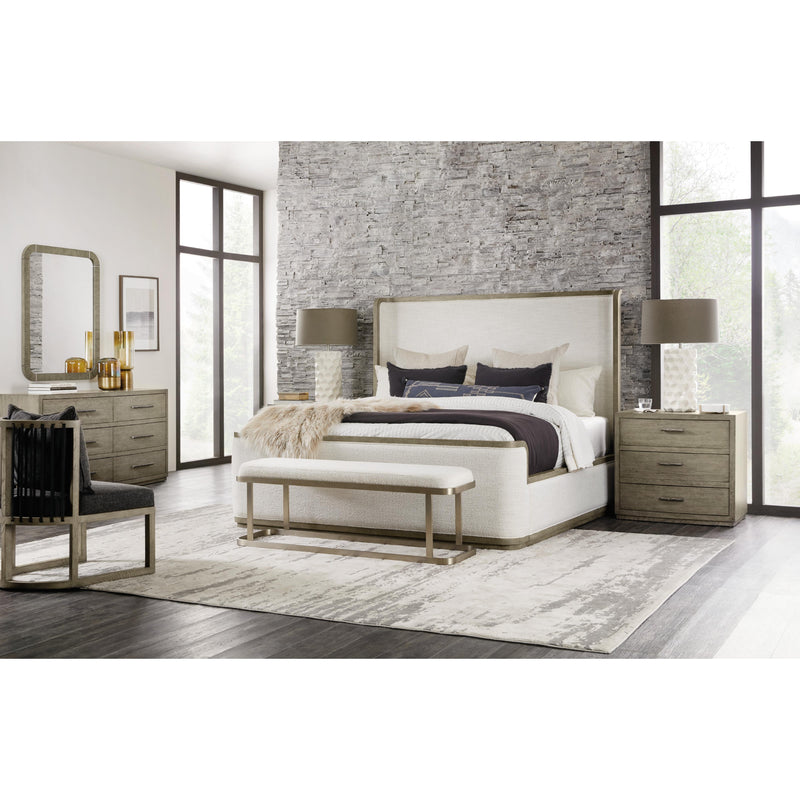 Hooker Furniture 6150-90460-85 Linville Falls Boones Cal King Upholstered Shelter Bed IMAGE 4