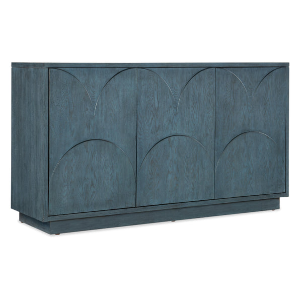 Hooker Furniture 628-55052-45 Melange Round Valley Three Door Entertainment Credenza IMAGE 1