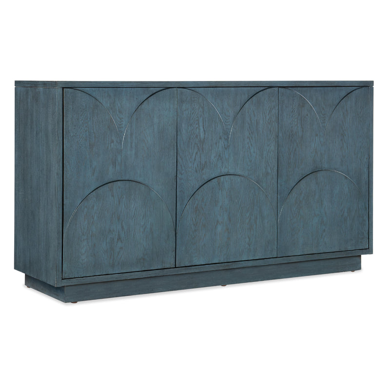 Hooker Furniture 628-55052-45 Melange Round Valley Three Door Entertainment Credenza IMAGE 1