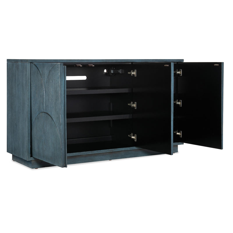 Hooker Furniture 628-55052-45 Melange Round Valley Three Door Entertainment Credenza IMAGE 2