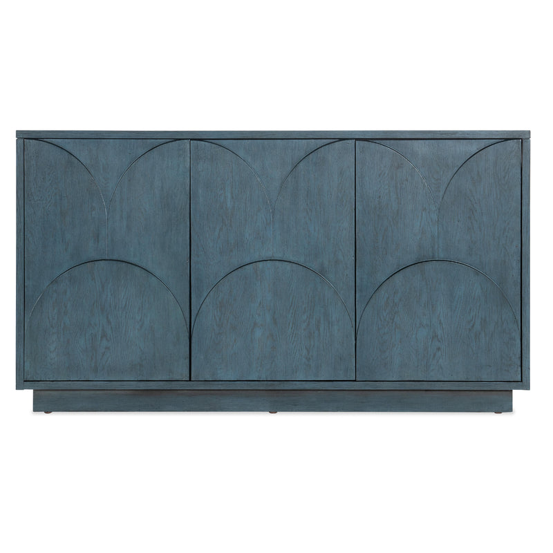 Hooker Furniture 628-55052-45 Melange Round Valley Three Door Entertainment Credenza IMAGE 3