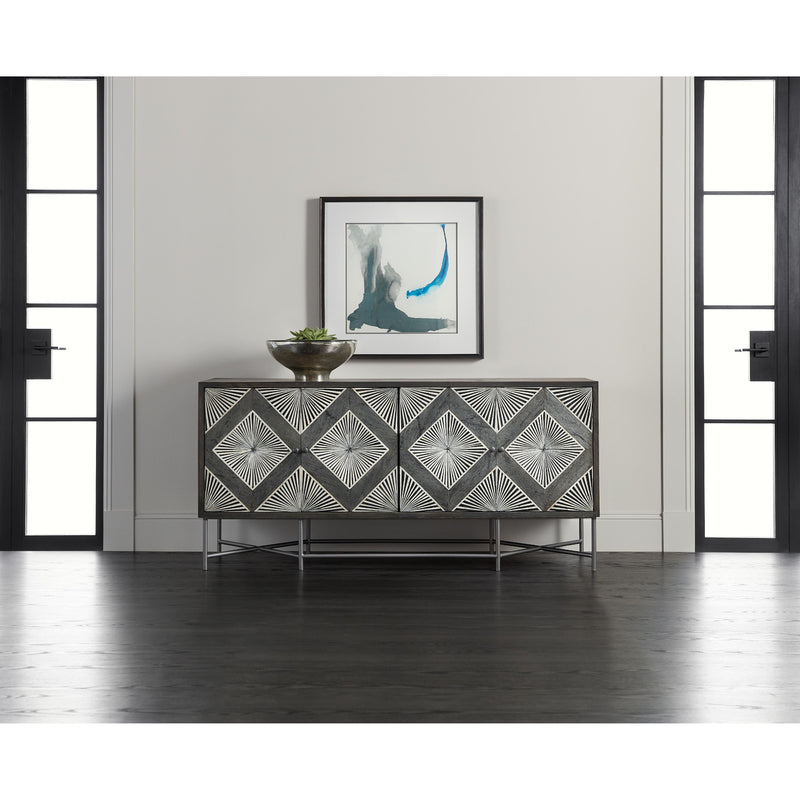 Hooker Furniture 628-85122-98 Melange Hawthorne Four Door Credenza IMAGE 4