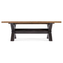Hooker Furniture 6700-75200-80 Big Sky Trestle Dining Table with 2-20in Leaves IMAGE 2