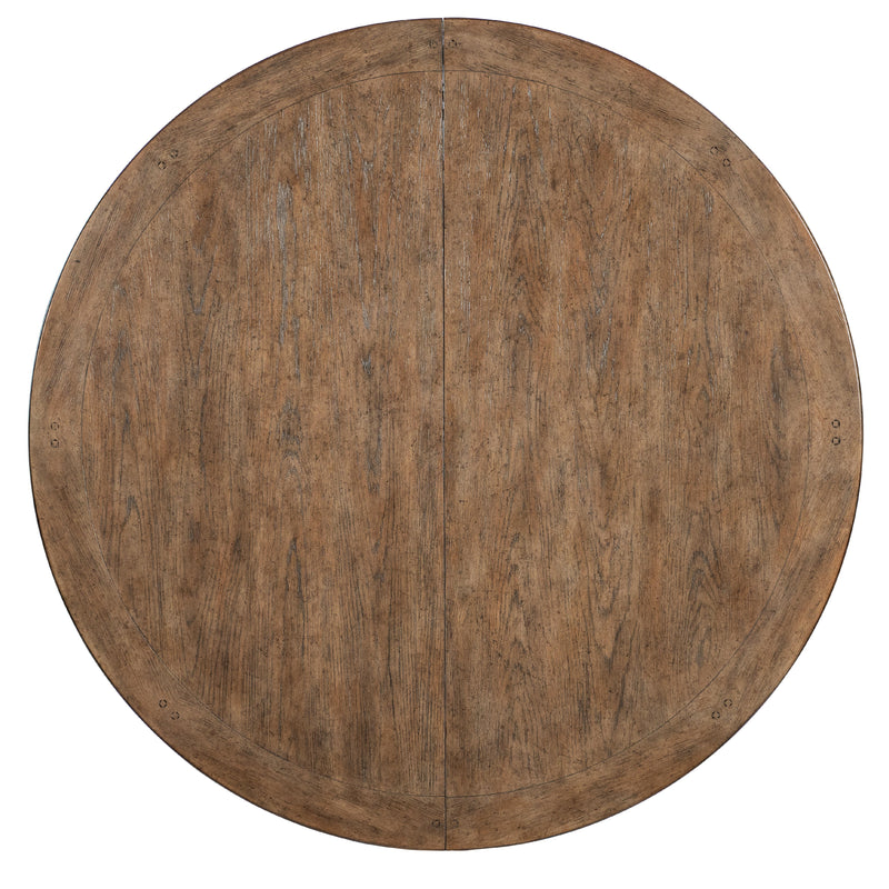 Hooker Furniture 7050-75203-89 Americana Round Pedestal Dining Table with 1-22in Leaf IMAGE 5