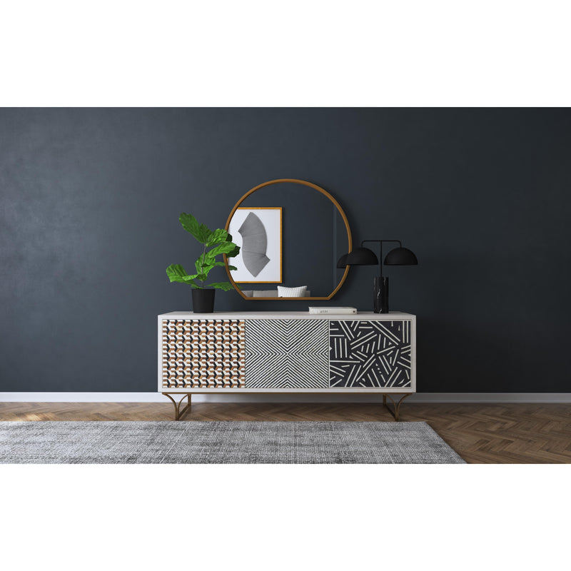 Hooker Furniture 7228-55010-02 Commerce & Market Jaiden Three Door Credenza IMAGE 4